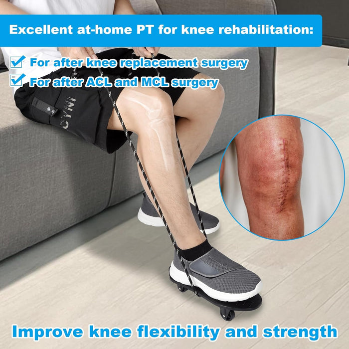 Knee Replacement Recovery Aids for Knee Therapy Exercises, Knee Surgery Recovery Equipment Knee Glider for Knee Replacement ACL PCL Injuries, Leg Exercise Tool to Increase Range of Motion