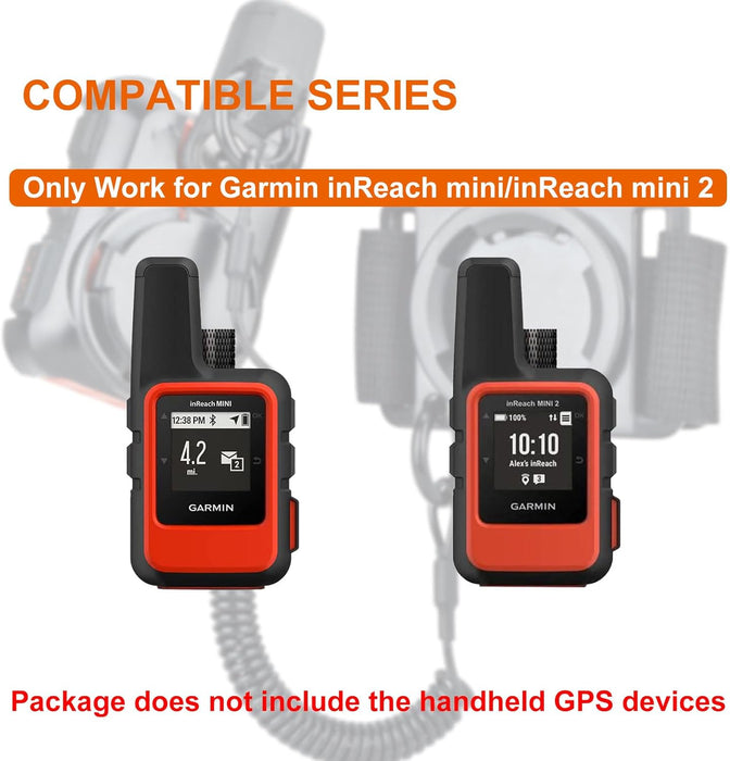 Backpack Tether for Garmin inReach Mini/inReach Mini 2 Handheld GPS - Garmin Backpack Mount (Not for Other Models)