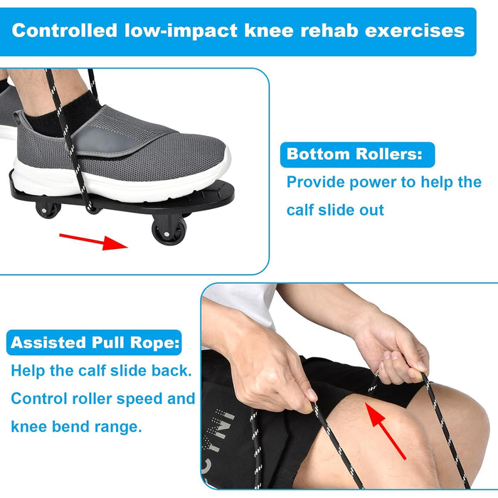 Knee Replacement Recovery Aids for Knee Therapy Exercises, Knee Surgery Recovery Equipment Knee Glider for Knee Replacement ACL PCL Injuries, Leg Exercise Tool to Increase Range of Motion